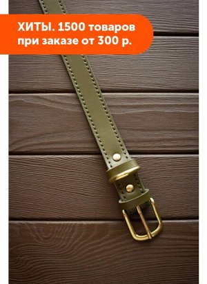 Ошейник кожаный классический S оливковый (25-31см) Arctic Lion