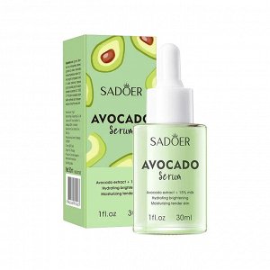 Sadoer Avocado сыворотка для лица 30 мл освежающая, увлажняющая для всех типов кожи авокадо