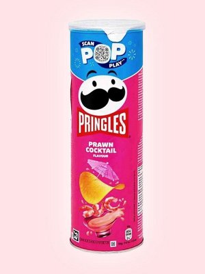 Хрустящие чипсы со вкусом креветок Pringles Принглс Prawn Coctail 165 гр