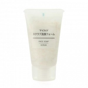 MUJI Mild Scrub Face Wash (Travel Size) – мягкая скраб-пенка для умывания