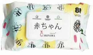 Влажные салфетки AKINAWA детские 80 шт (клапан), Китай