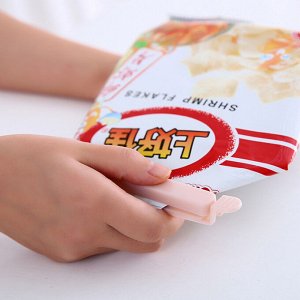 Зажим для пакетов (розовые, 12*1см, 5 шт)