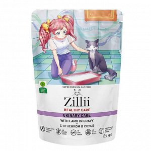 Zillii пауч 85г для кошек Urinary Care РН-контроль Ягненок Соус