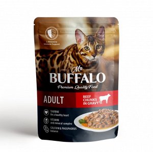 Mr.Buffalo пауч 85г для кошек Adult Говядина Соусе