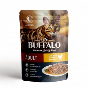 Mr.Buffalo пауч 85г для кошек Adult Цыпленок Соусе