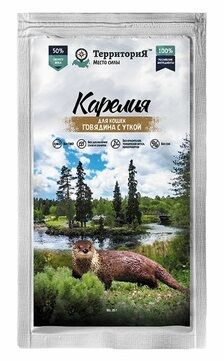 Территория пауч 85г для кошек Карелия Говядина Утка