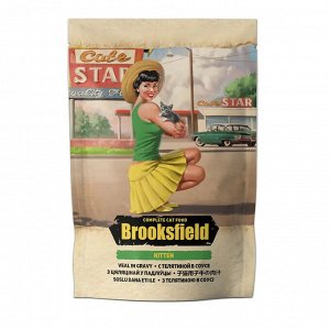Brooksfield пауч 85г для котят Kitten Телятина Соус РФ