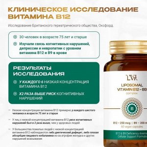 Витамин B-9-B-12 L'Vit Liposomal B12-B9 - 60 капс
