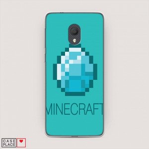 Силиконовый чехол Minecraft алмаз на Alcatel 1C 5003D (2019)