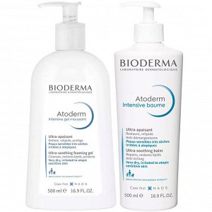 Биодерма Программа Atoderm очищение и основной уход: гель Intensive 500 мл + бальзам Intensive 500 мл (Bioderma, Atoderm)