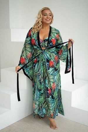 JUNGLE Kimono Халат пляжный Мульти