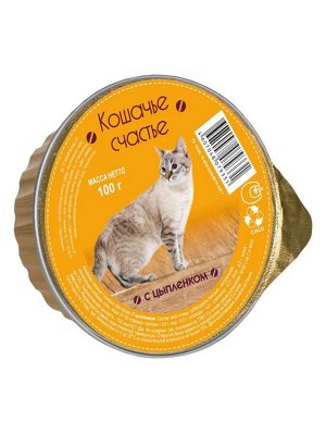 Кошекачье счастье лам 100гр для кошек Цыпленок