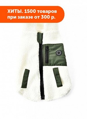 Куртка шерпа белая, р-р M ДС 30см, Pet-it