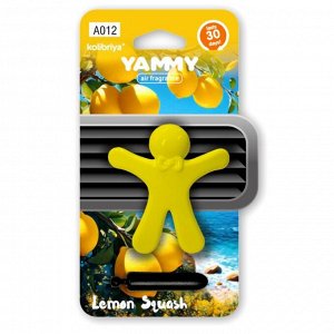 Ароматизатор в дефлектор Yammy FragraMates Lemon Squash (Лимонная свежесть), полимерный, арт. A012