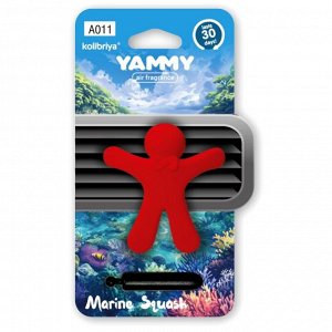 Ароматизатор в дефлектор Yammy FragraMates Marine Squash (Морская свежесть), полимерный, арт. A011