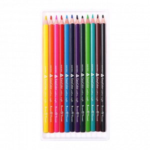 Карандаши цветные 12 цветов BrunoVisconti Easycolor, трёхгранные, особо мягкие