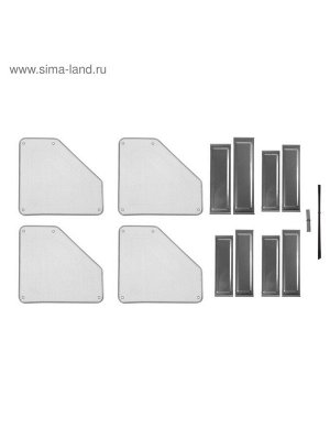 УЦЕНКА Лоток для бумаг горизонтальный, 3 отделения, чёрная сетка