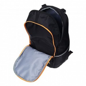 Рюкзак школьный, 37 х 26 х 13 см, эргономичная спинка, Calligrata С Off black
