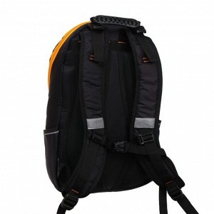 Рюкзак школьный, 37 х 26 х 13 см, эргономичная спинка, Calligrata С Off black