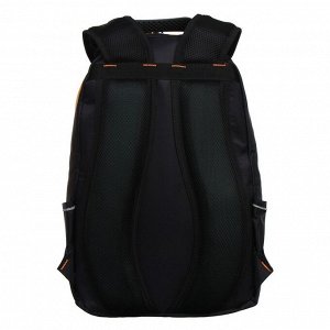 Рюкзак школьный, 37 х 26 х 13 см, эргономичная спинка, Calligrata С Off black