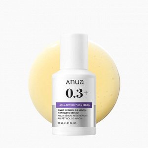 ANUA Обновляющая сыворотка с ретинолом и ниацинамидом NANO RETINOL 0.3% + NIACIN RENWEING SERUM 30 мл.