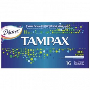 TAMPAX CEF Тампоны женские гигиенические с аппликатором Super Duo 16шт