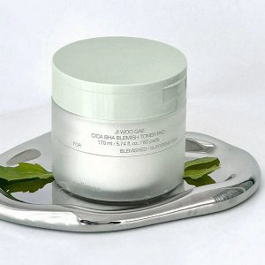 Тонер-пэды от воспалений для проблемной кожи Celimax Ji Woo Gae Cica BHA Blemish Toner Pad, 60шт (170мл)