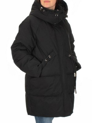 H23-680 BLACK Куртка зимняя облегченная женская (150 гр. холлофайбер)