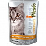 Puffins Picnic пауч 85г для кошек Мясное ассорти Соус