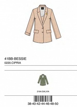 Жакет GIACCA MONOPETTO TESSUTO TWILL COTONE/TENCEL
65%COTONE 35%TENCEL