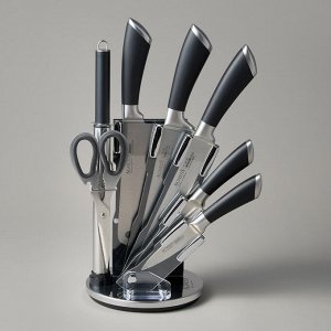 Элегантный набор ножей НЖС с вращающейся подставкой (8 предметов), 1 шт.