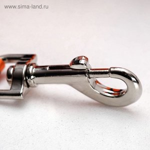 Рулетка "Пижон" светоотражающая, 5 м, до 25 кг, трос, прорезиненная ручка, оранжевая