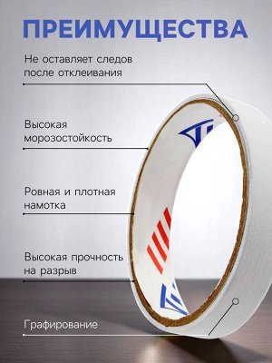 Лента малярная ТУНДРА, самоклеящаяся, бумажная основа, 120 мкм, 19 мм x 5 м
