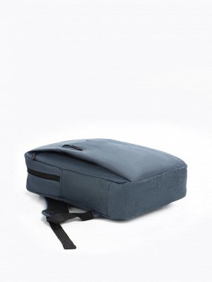 Рюкзак мужской на молнии, 2 наружных кармана, с USB, цвет синий