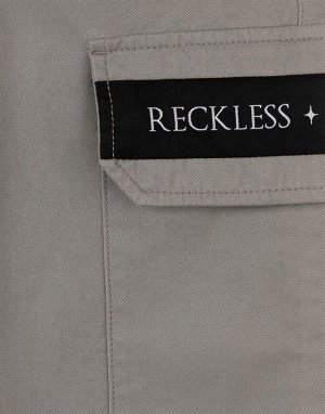 Серые брюки Jogger с нашивкой Reckless shocking мужские р.50-52