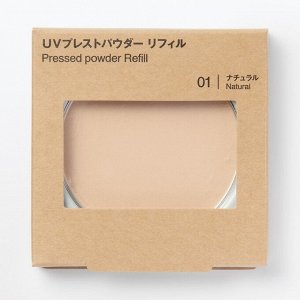 MUJI UV Pressed Powder Refill SPF50+ PA++++ – запасной блок компактной пудры с солнцезащитой