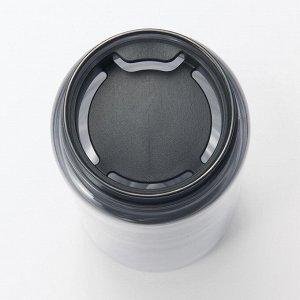 MUJI Portable Drink Bottle with Scale - портативная бутылка для напитков с мерной шкалой, чёрная, 500 мл