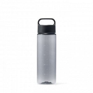 MUJI Portable Drink Bottle with Scale - портативная бутылка для напитков с мерной шкалой, чёрная, 500 мл