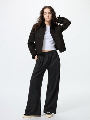 UNIQLO - свободные спортивные брюки с высокой посадкой - 09 BLACK