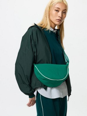 UNIQLO - мини-сумка на плечо с округлой формой и контрастными линиями - 55 GREEN