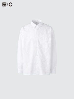UNIQLO: C - оверсайз рубашка из тонкого хлопка - 00 WHITE