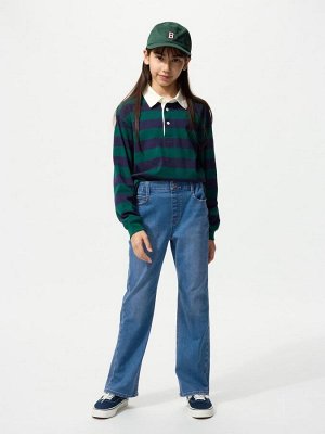 UNIQLO - детские джинсы-клёш для девочек - 65 BLUE