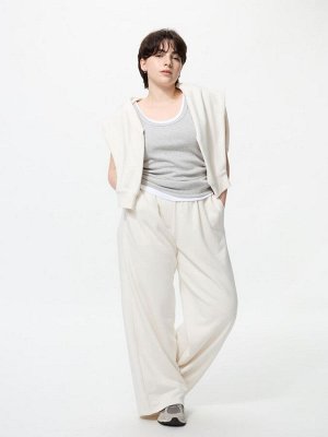 UNIQLO - свободные спортивные брюки с высокой посадкой - 03 GRAY