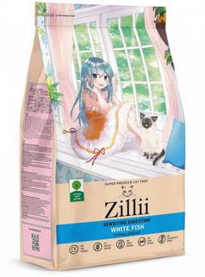 Zillii для кошек Sensitive Digestion для чувствительного пищеварения Белая Рыба 2кг