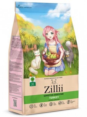 Zillii для кошек Sensitive Digestion для чувствительного пищеварения Индейка 400р