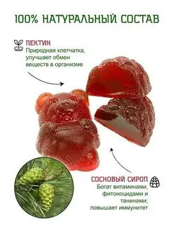 Мармелад сосновый флоу-пак крафт-коробка 500г
