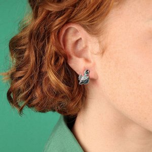 Серьги TARATATA, Le facteur, с цветной смолой, блестками и слюдяной пудрой, TT-T25-01901-10G (серебристый)