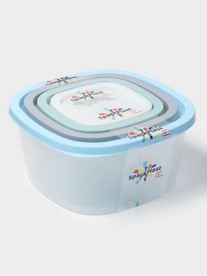 Набор пищевых контейнеров «BioFresh», 4 шт: 0,23 л, 0,5 л, 0,9 л, 1,55 л, цвет микс