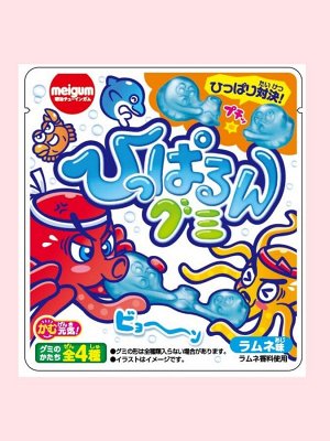 Жевательный мармелад в виде Морских созданий со вкусом рамуне Meiji 19 гр Японские сладости