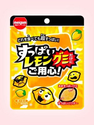 Кислый мармелад жевательный со вкусом ллимона Meiji 28 гр Японские сладости